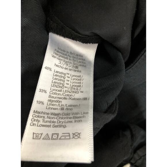 Madewell Petite Slouchy Straight Pants In Drapey Twill Black NWT 0P - Picture 8 of 9